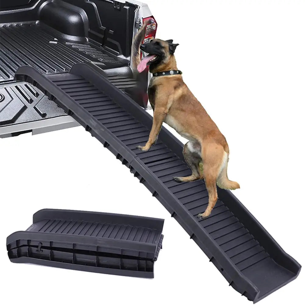 Car Dog Steps Pet Stairs Dog Ramp Lightweight Folding Pet Ladder Ramp Dog Stairs for High Beds, Trucks, Cars and SUV over 5Kg
