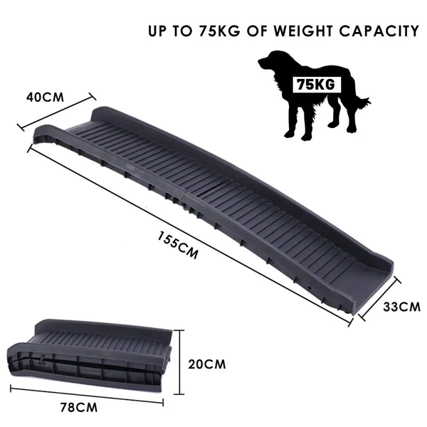 Car Dog Steps Pet Stairs Dog Ramp Lightweight Folding Pet Ladder Ramp Dog Stairs for High Beds, Trucks, Cars and SUV over 5Kg