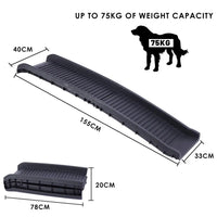 Car Dog Steps Pet Stairs Dog Ramp Lightweight Folding Pet Ladder Ramp Dog Stairs for High Beds, Trucks, Cars and SUV over 5Kg