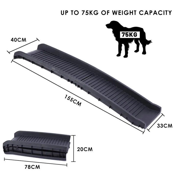 Car Dog Steps Pet Stairs Dog Ramp Lightweight Folding Pet Ladder Ramp Dog Stairs for High Beds, Trucks, Cars and SUV over 5Kg